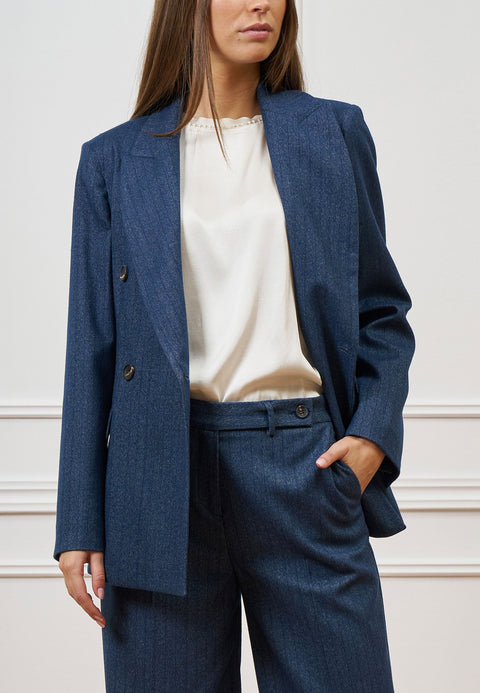 Giacca doppiopetto gessata