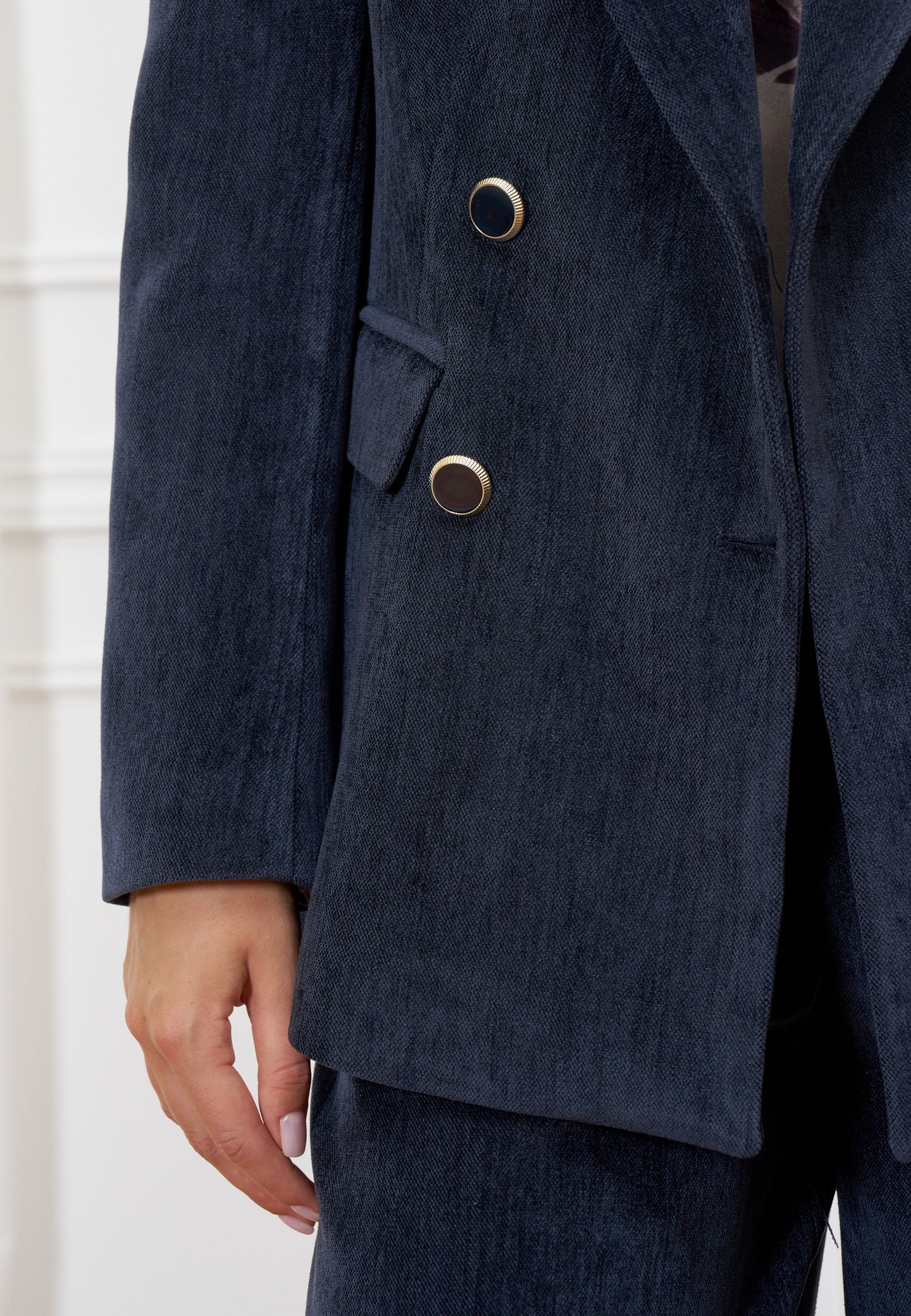 Giacca doppiopetto in velluto