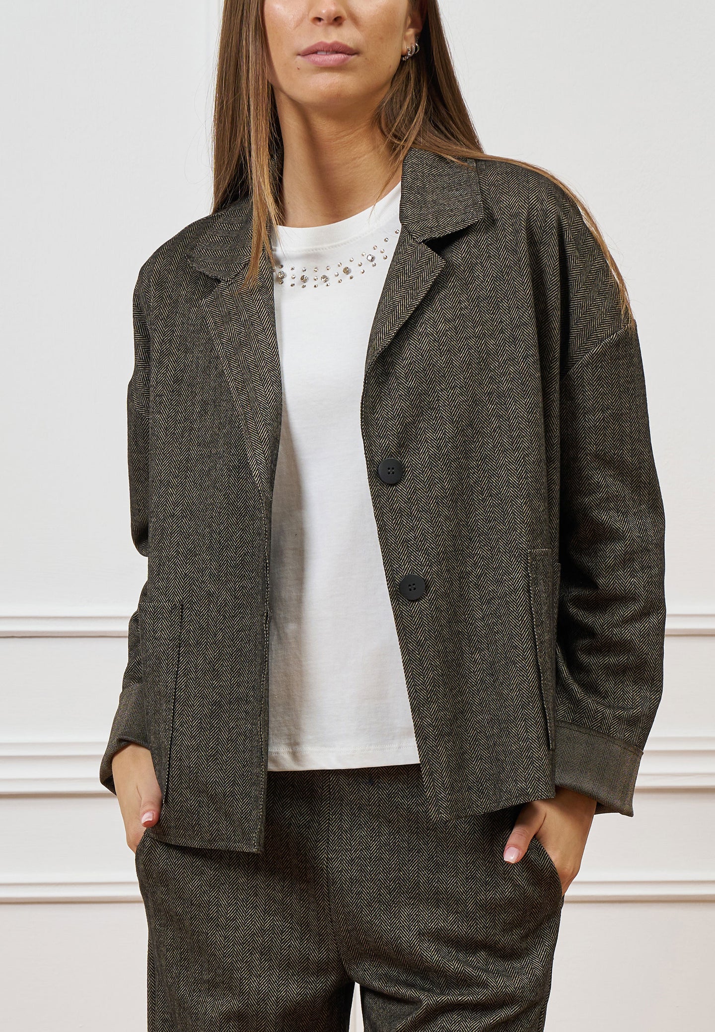 Giacca in jersey spinata