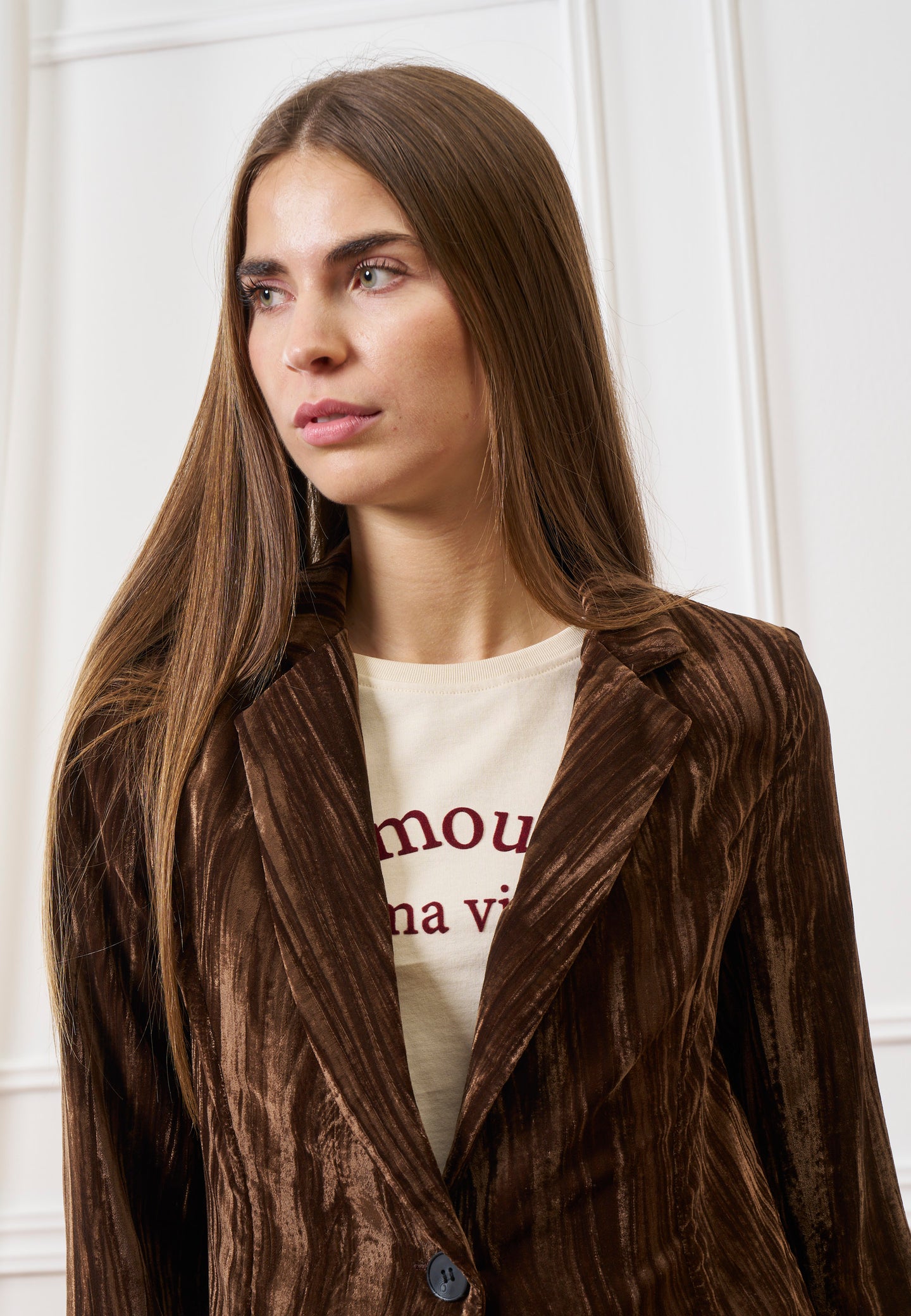 Giacca in velluto martellato