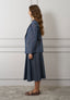 Giacca lunga denim sfrangiata