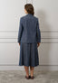 Giacca lunga denim sfrangiata