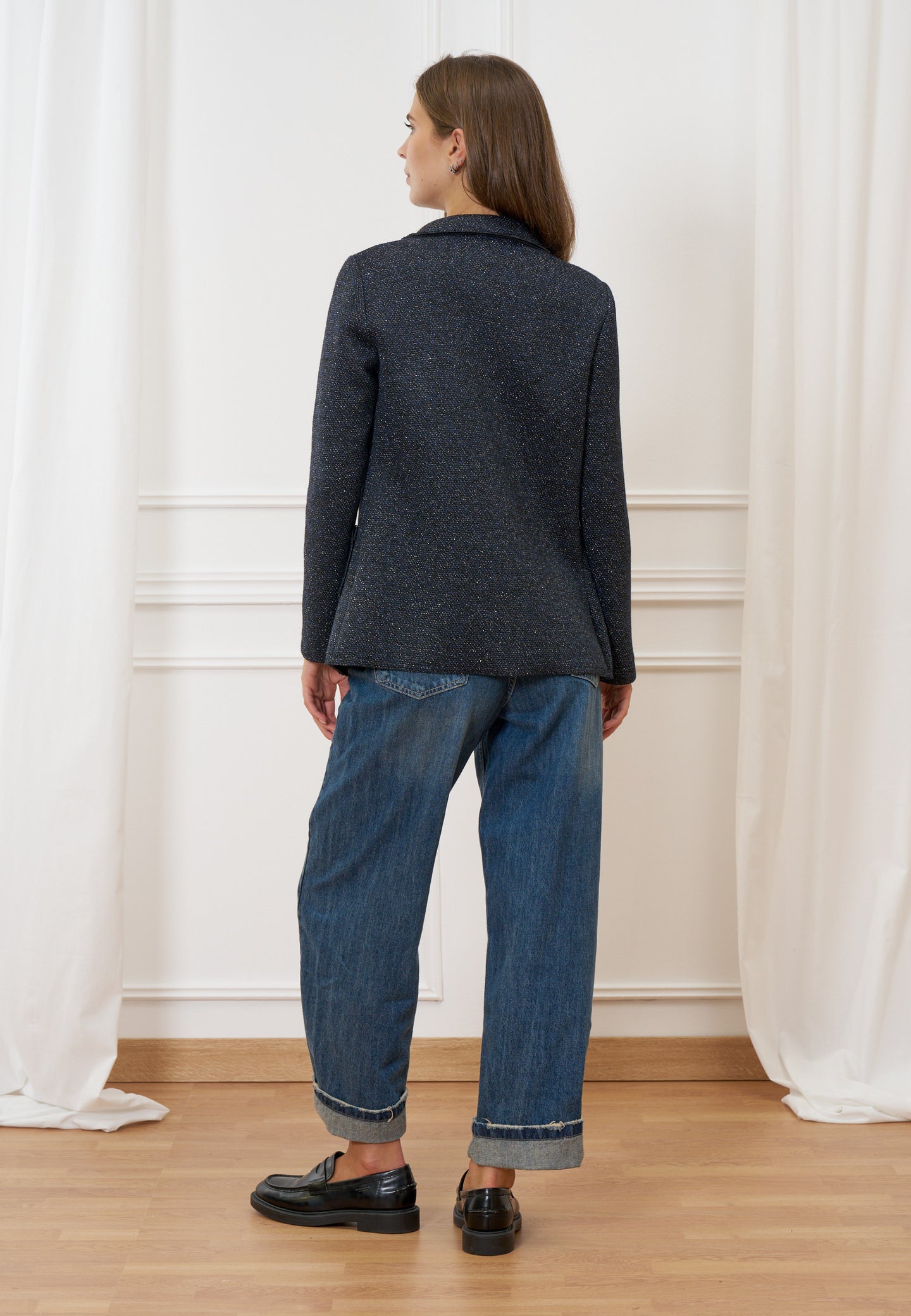 Giacca monopetto con lurex