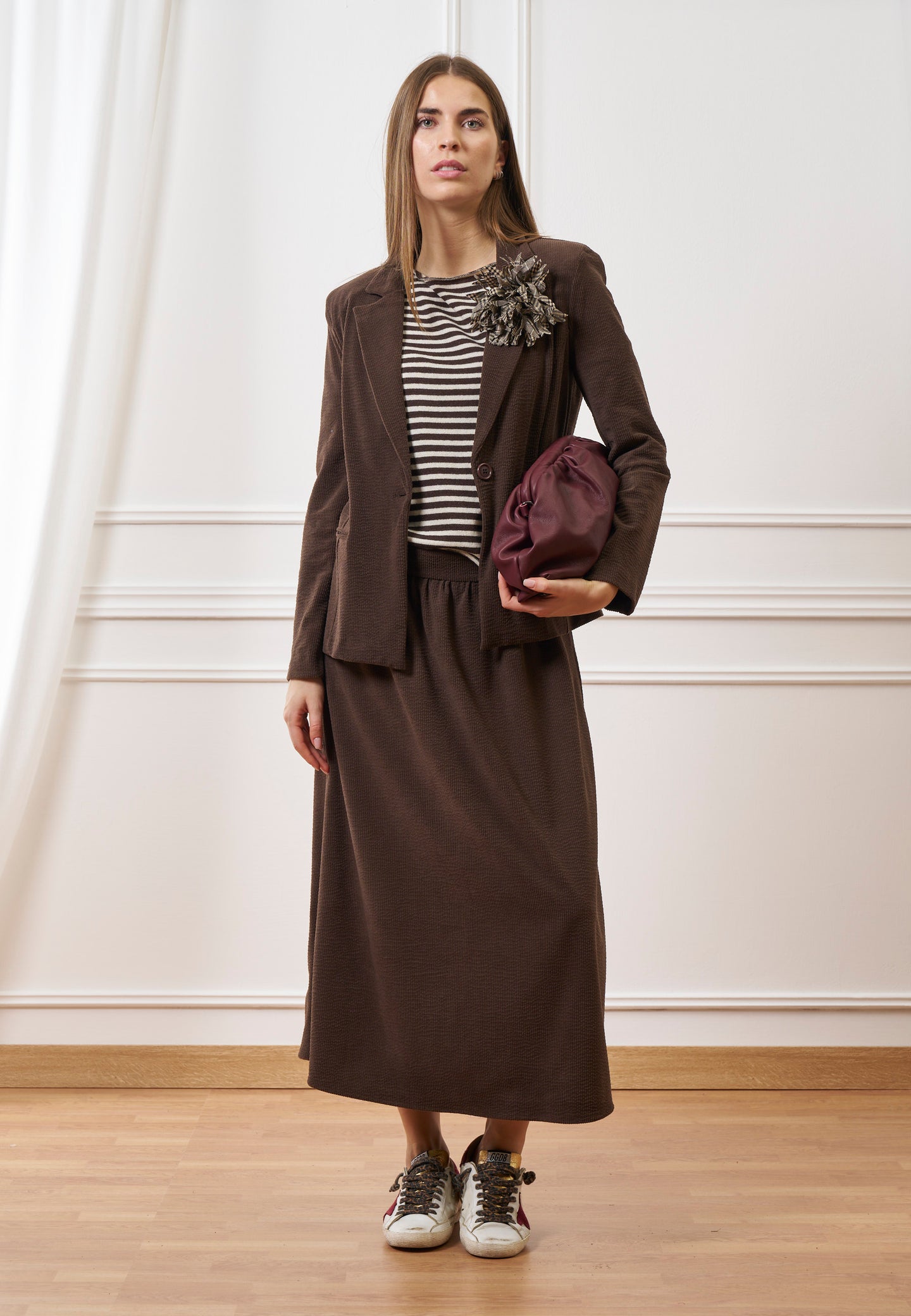 Giacca monopetto in velluto a coste