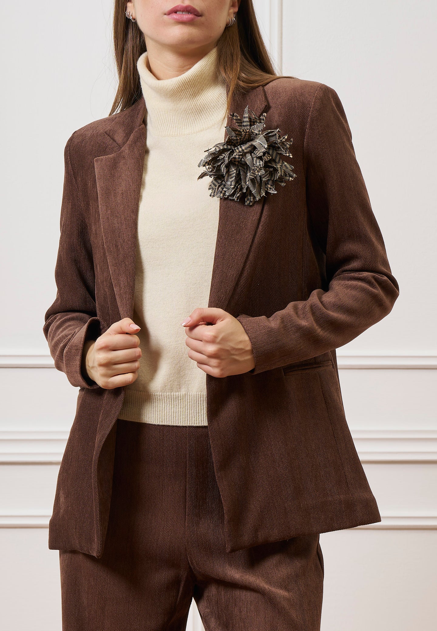 Giacca monopetto in velluto