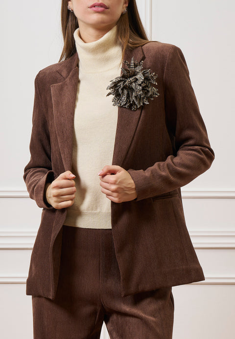 Giacca monopetto in velluto