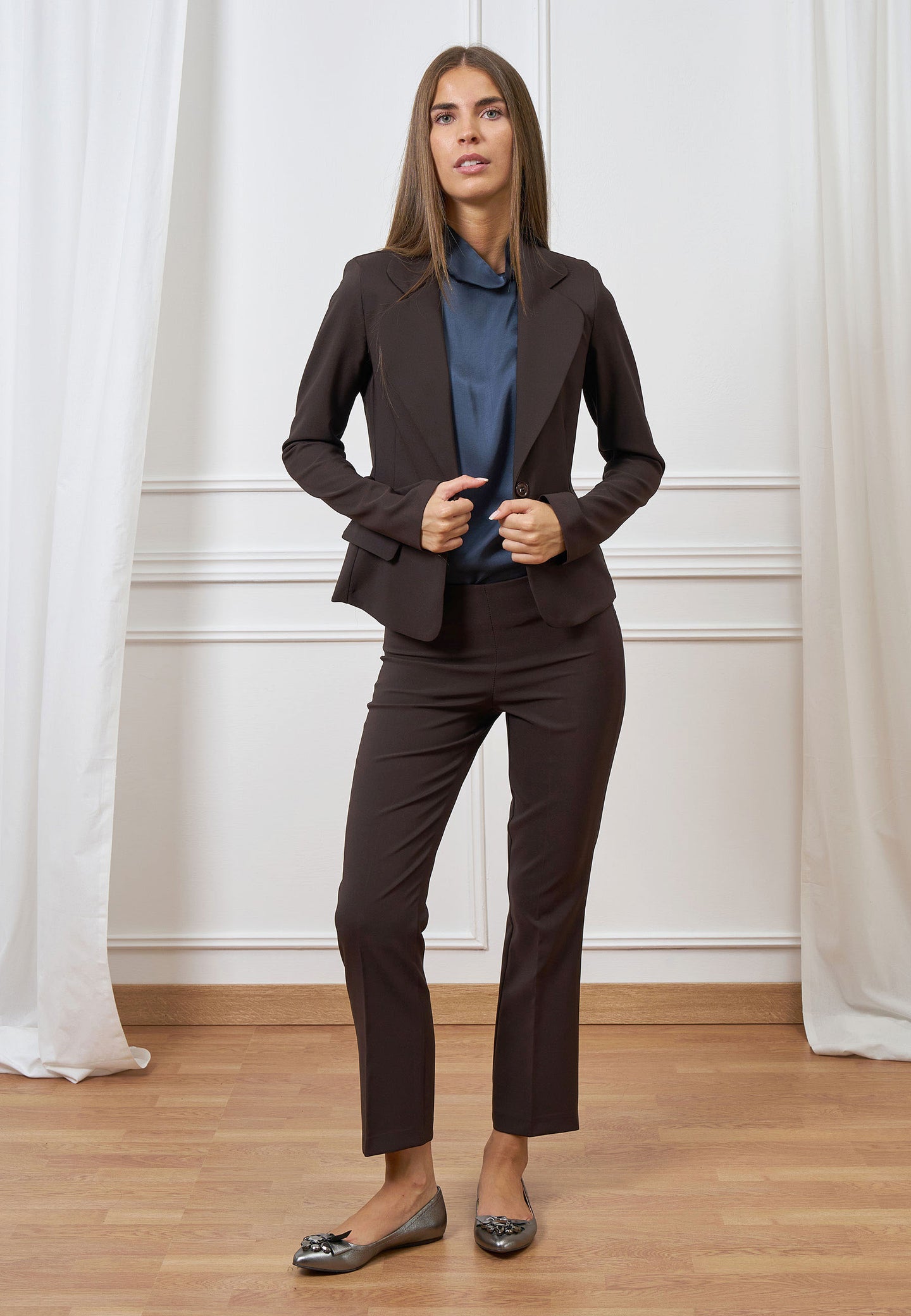 Giacca sfiancata monopetto