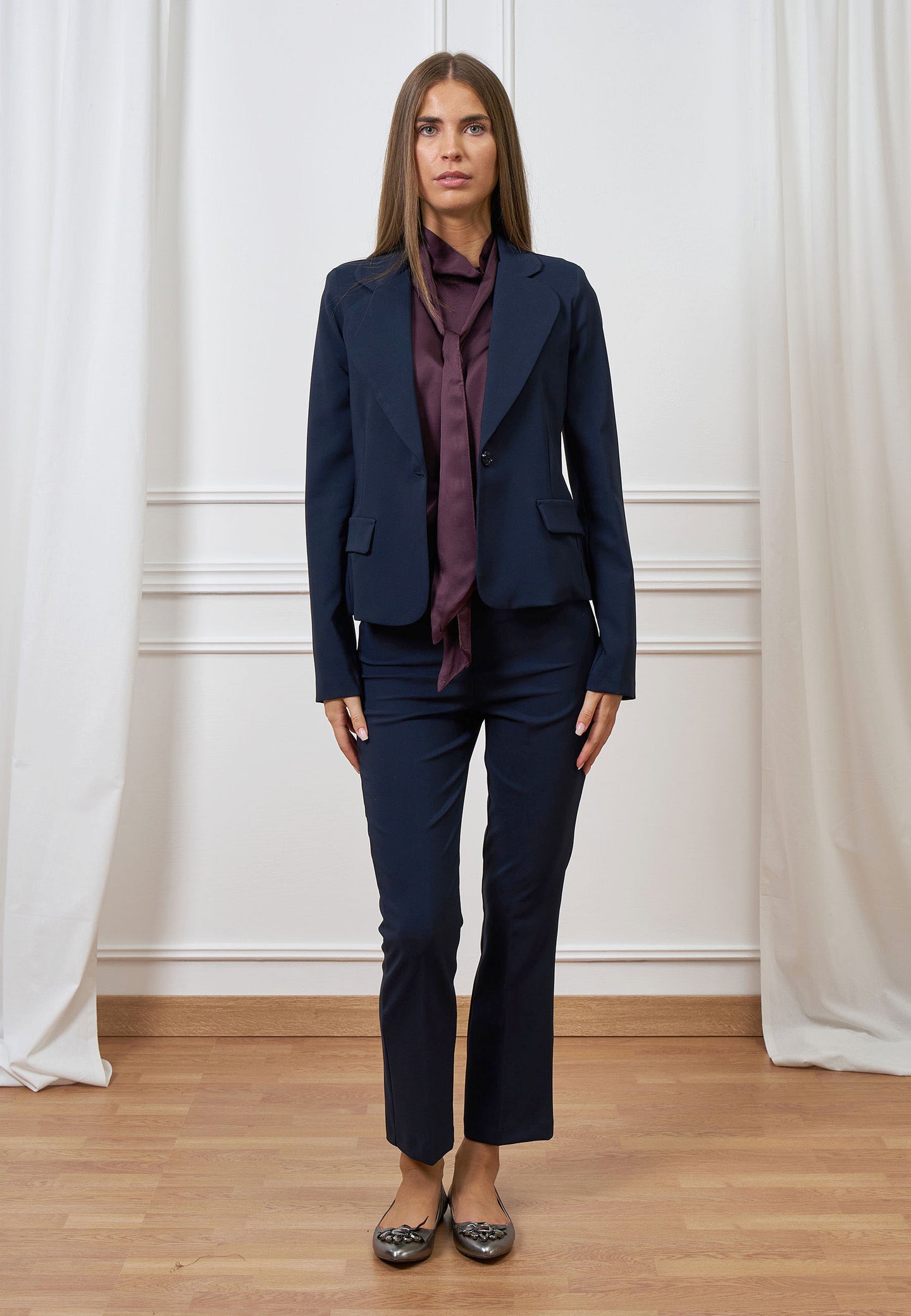 Giacca sfiancata monopetto