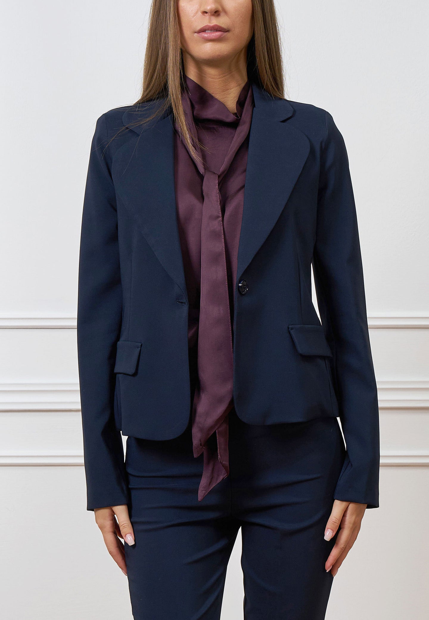 Giacca sfiancata monopetto