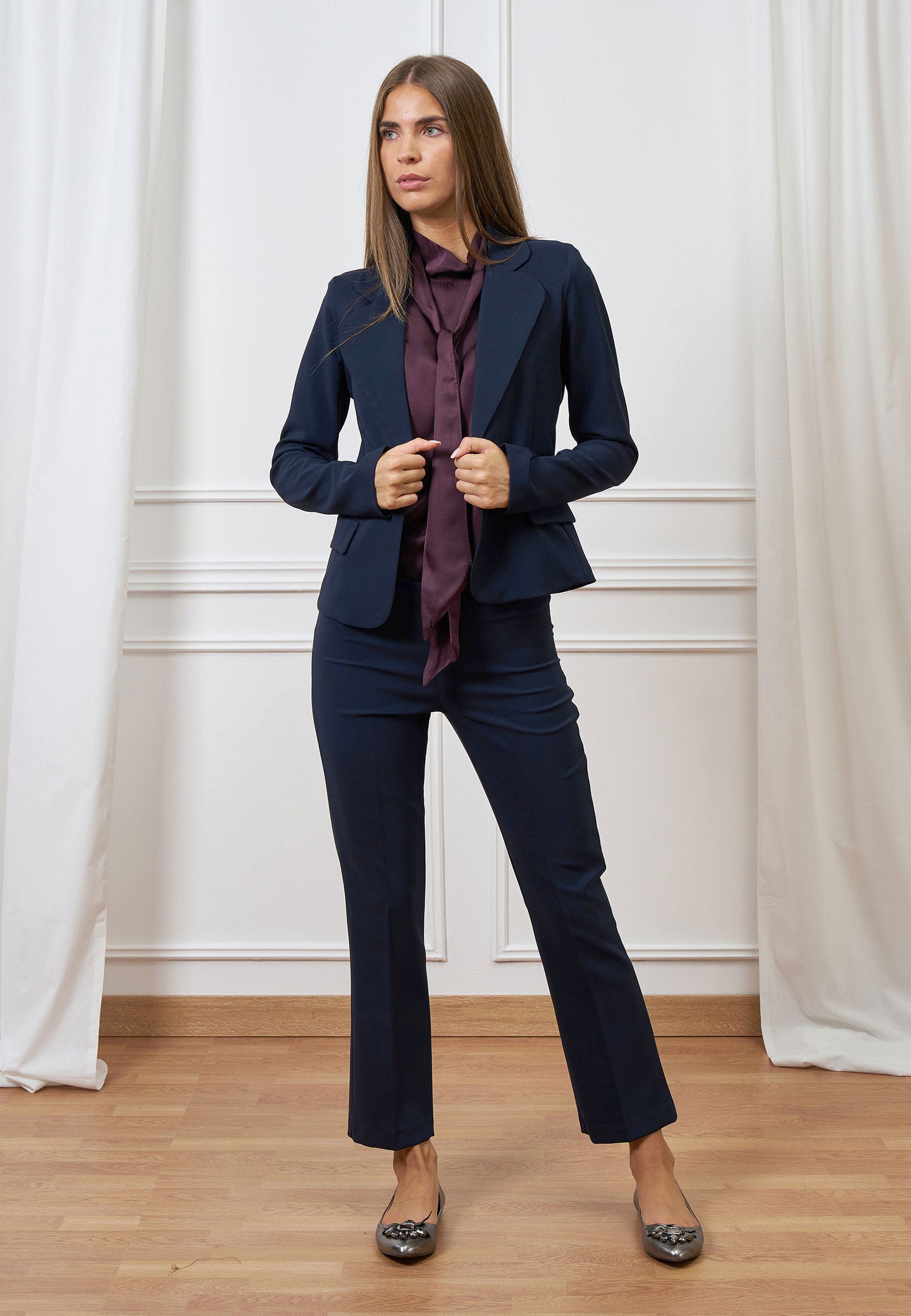 Giacca sfiancata monopetto