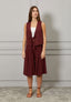 Gilet misto lino con laccio