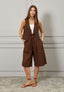 Gilet misto lino con laccio