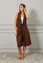Gilet misto lino con laccio