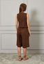 Gilet misto lino con laccio