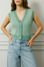 Cardigan in maglia scollo a v