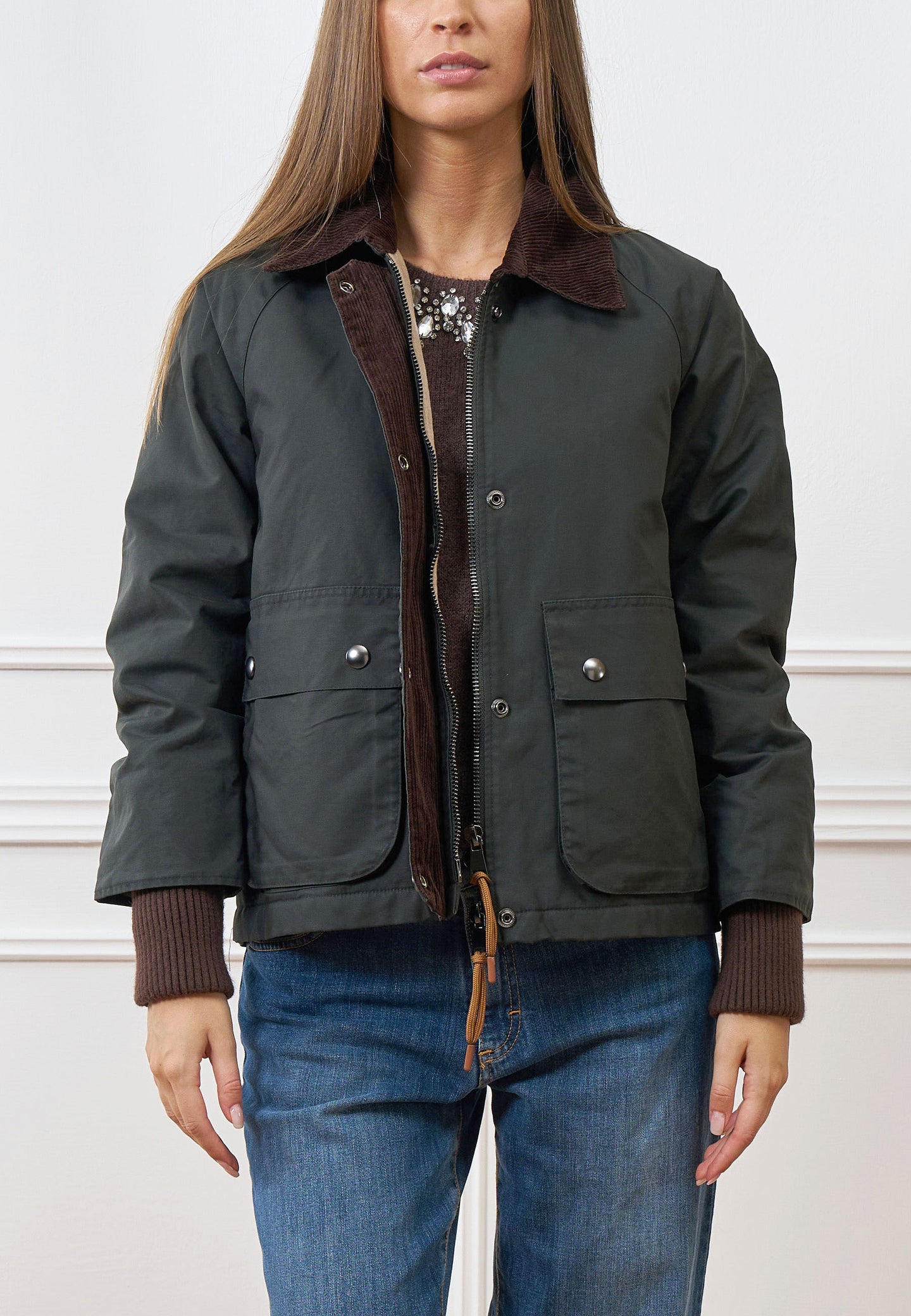 Giubbino corto profili a costine