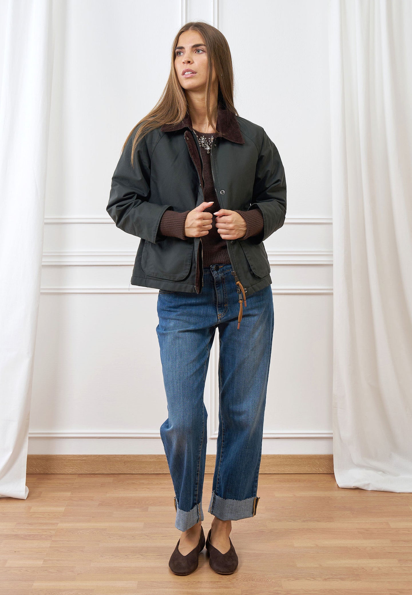 Giubbino corto profili a costine