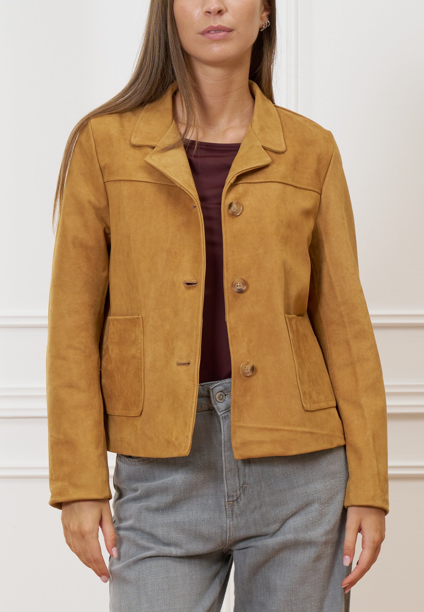 Giubbino pelle scamosciata