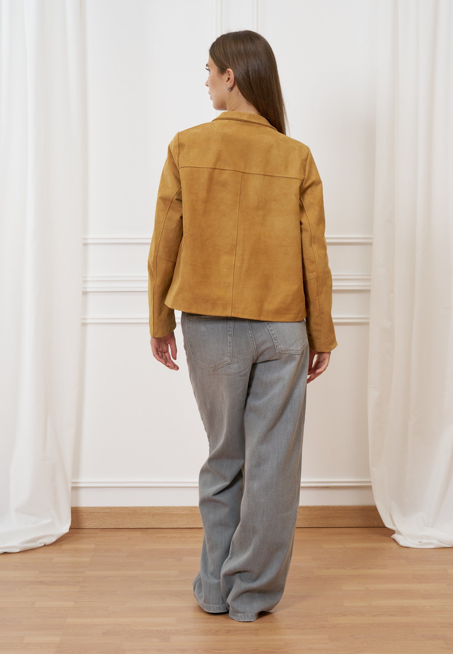 Giubbino pelle scamosciata