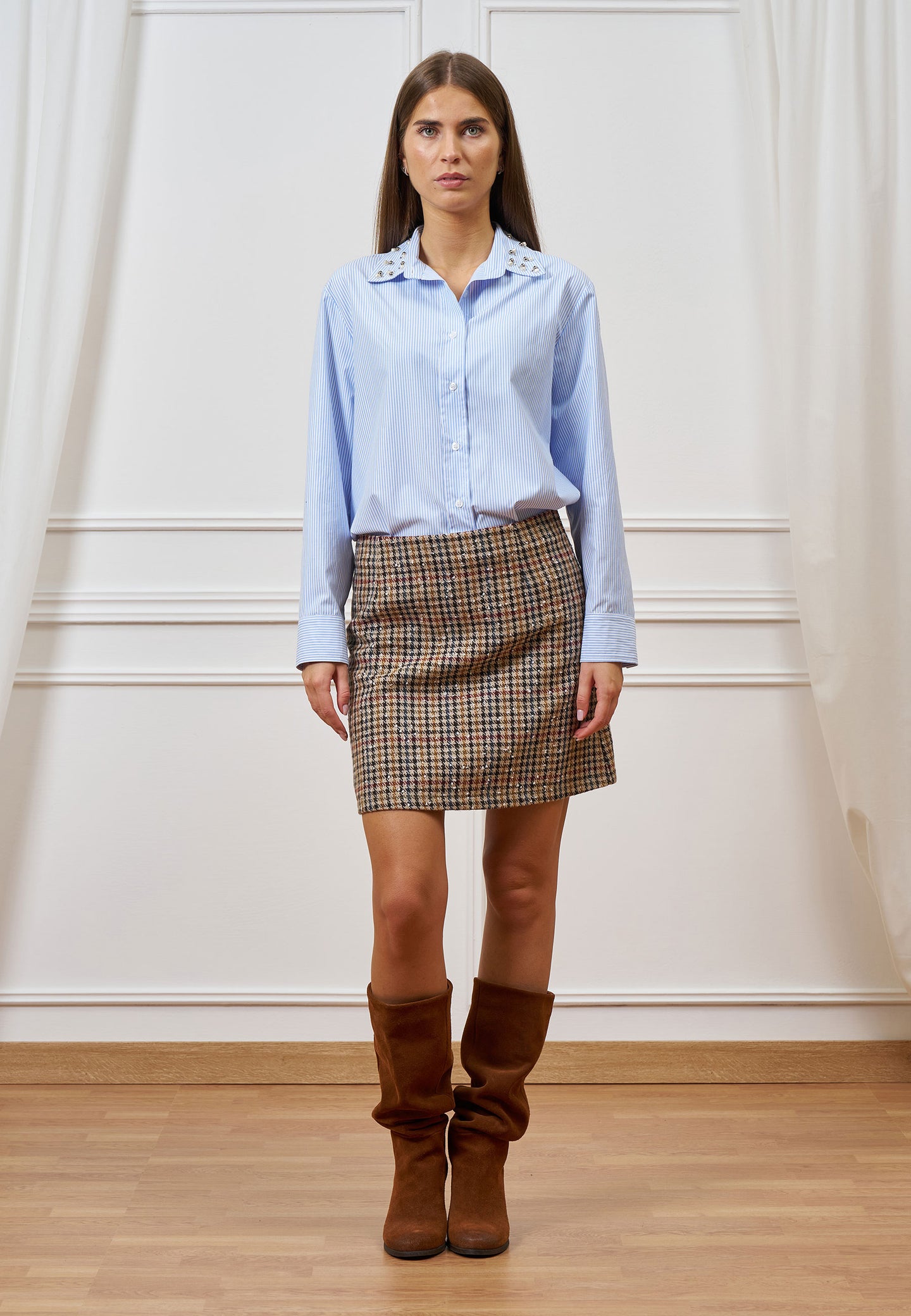 Gonna corta pied de poule