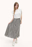 Long striped skirt with elastic