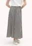 Long striped skirt with elastic