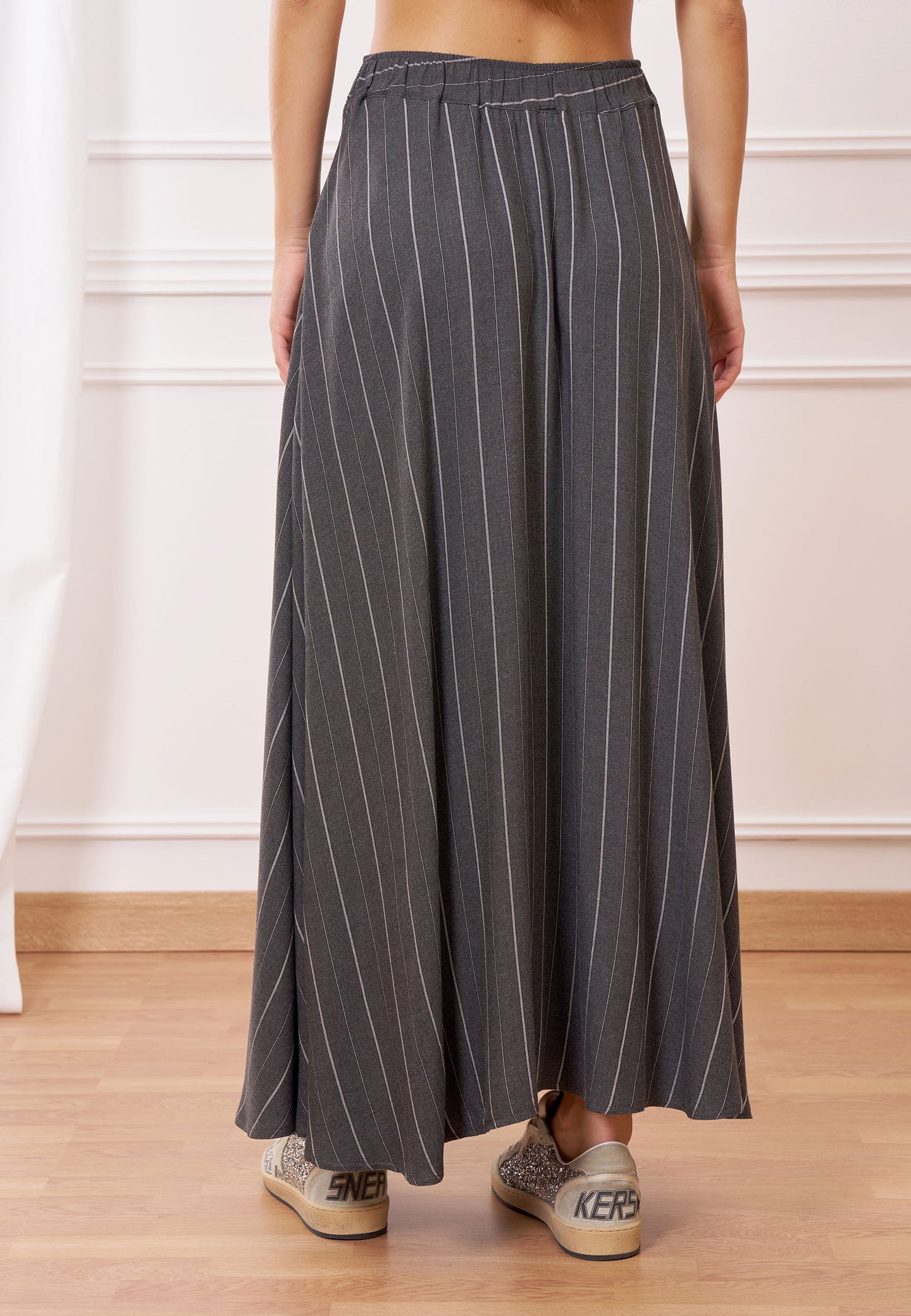 Gonna lunga gessata vita elastico