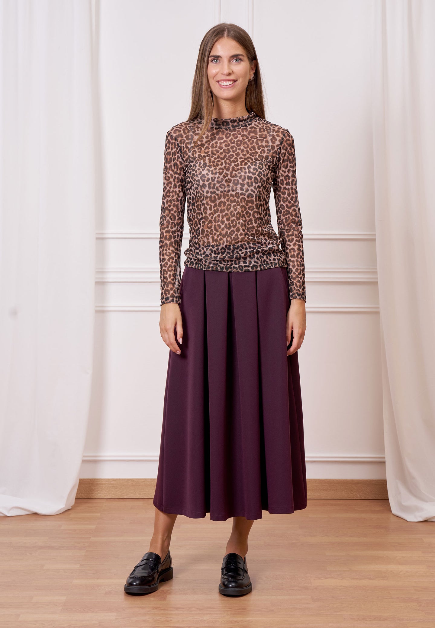 Gonna midi pinces tasche