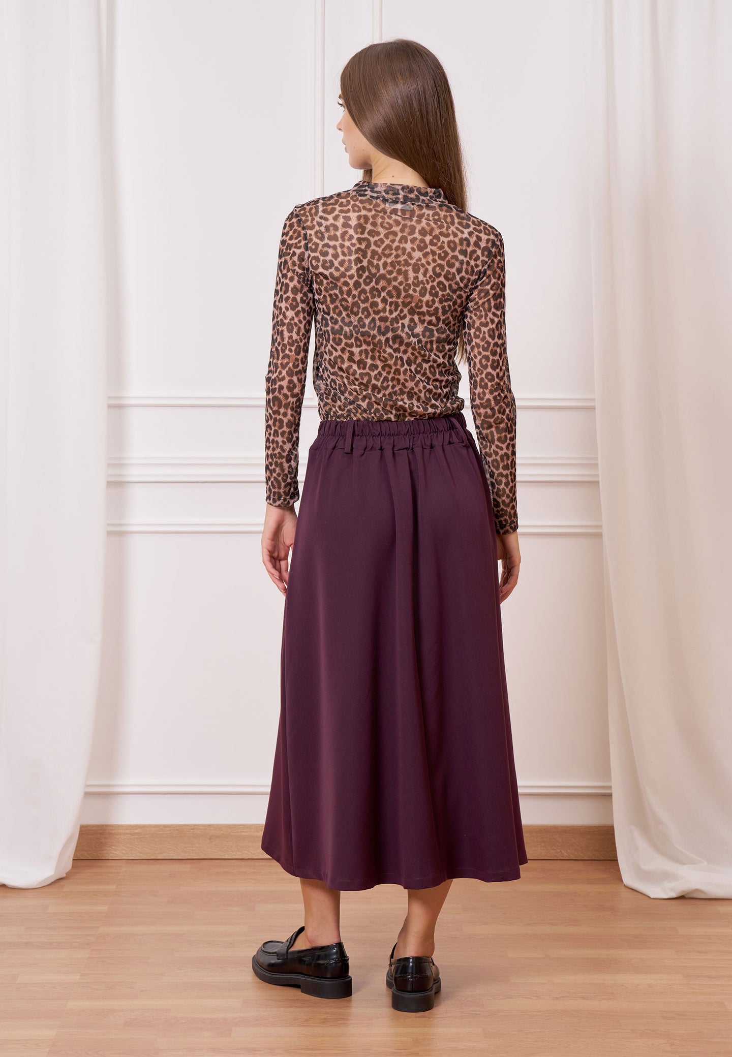 Gonna midi pinces tasche