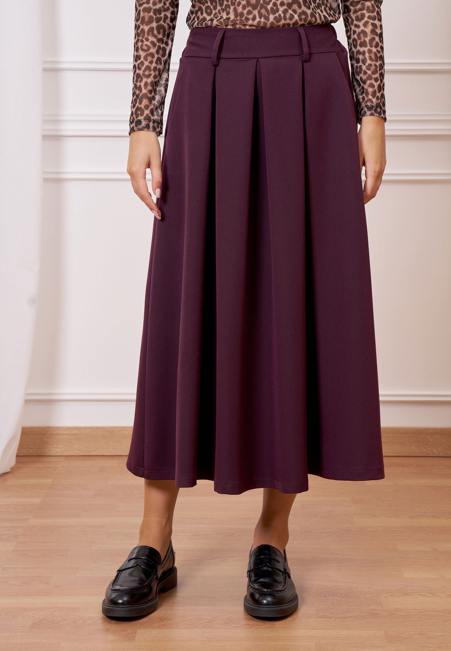 Gonna midi pinces tasche