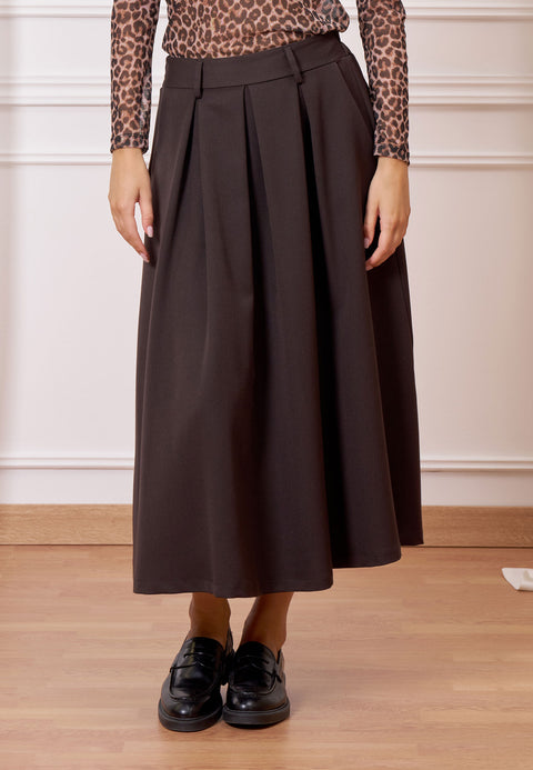 Gonna midi pinces tasche