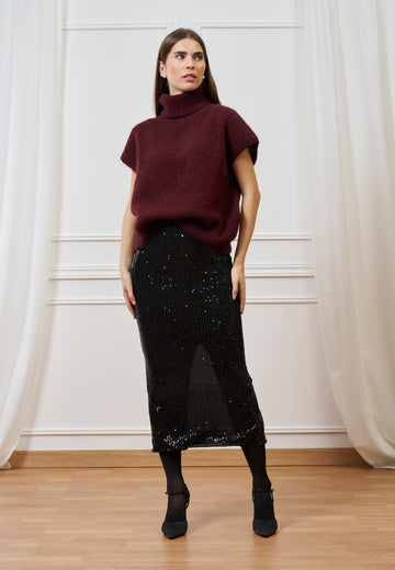 Gonna lunga tubino paillettes