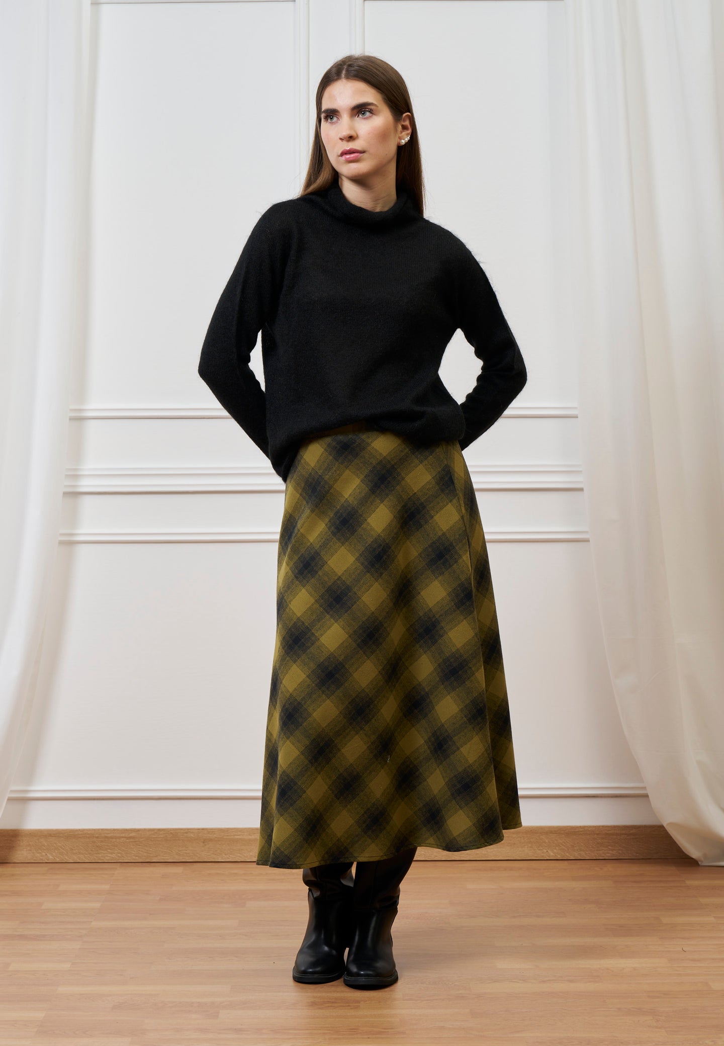 Gonna midi sbieca quadri