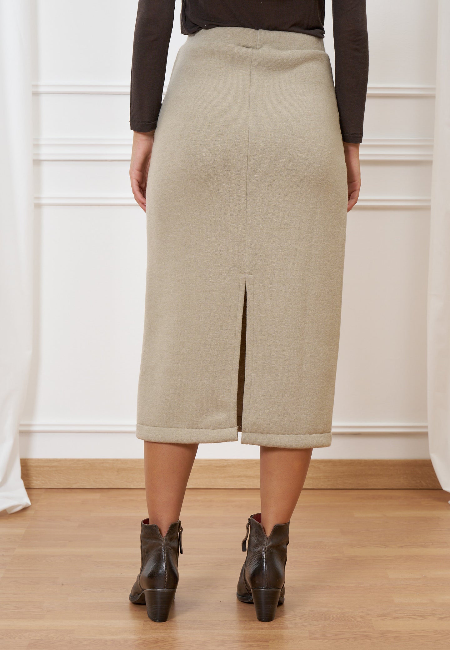 Gonna midi tubino in maglia