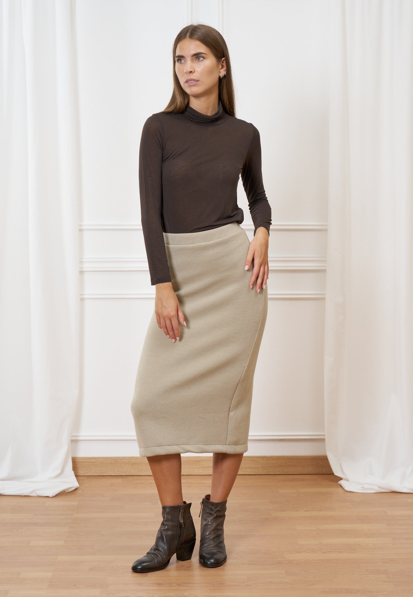 Gonna midi tubino in maglia