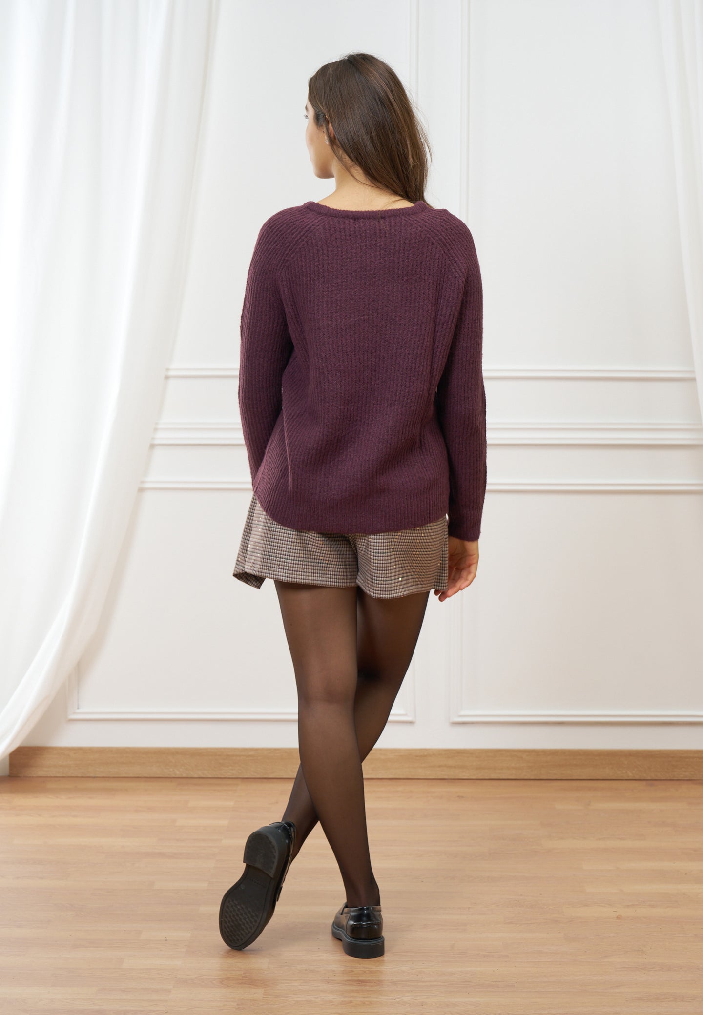 Gonna corta pantalone con paillettes