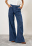 Jeans a gamba ampia cuciture tasche