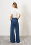 Jeans a gamba ampia cuciture tasche