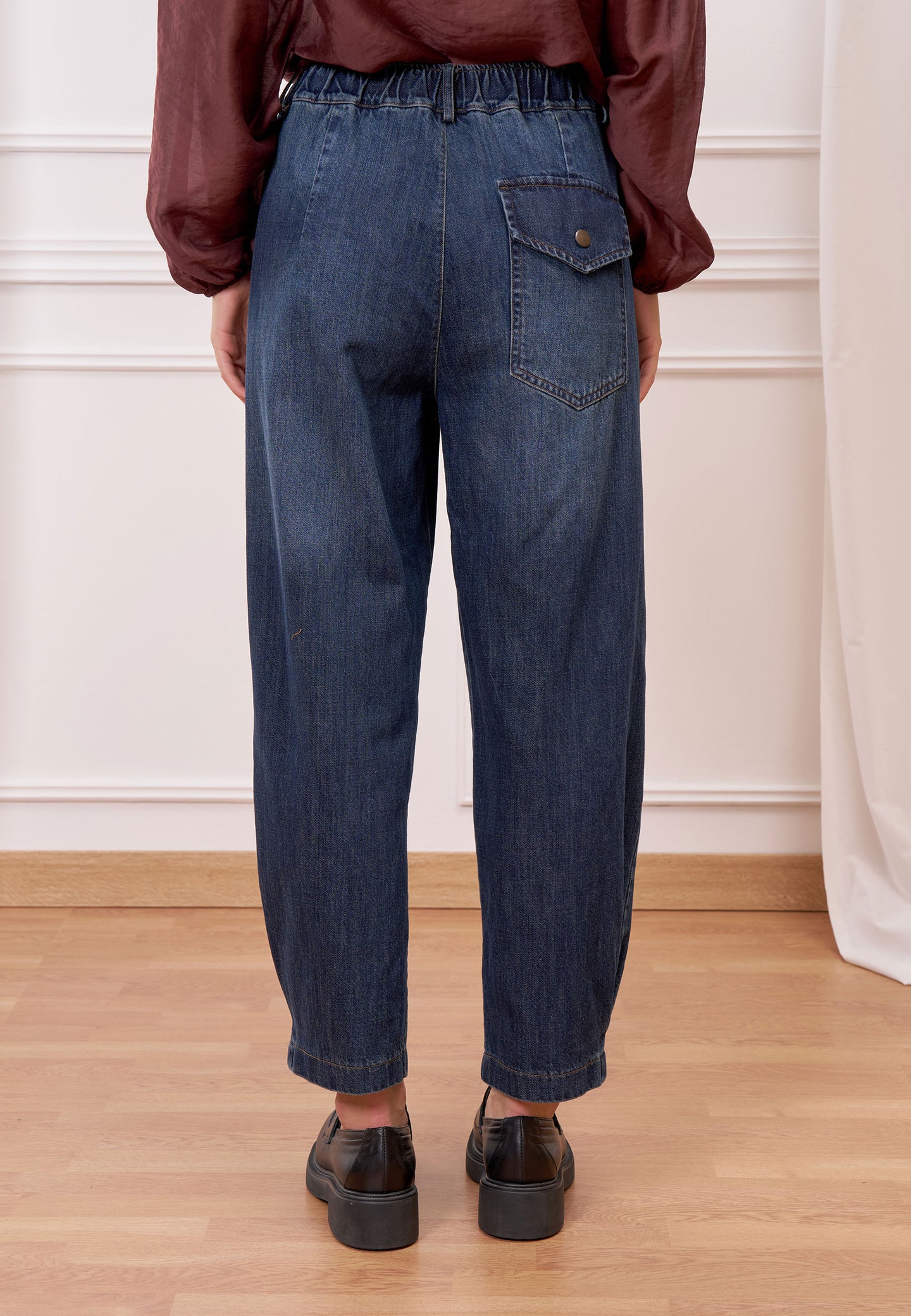 Jeans balloon con elastico vita