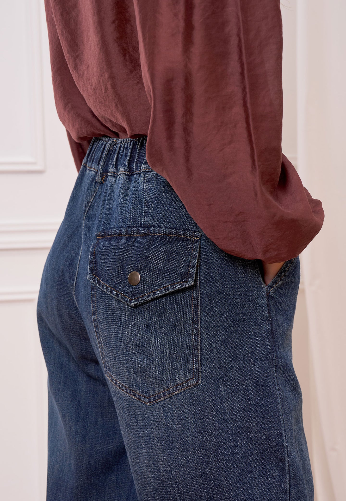 Jeans balloon con elastico vita