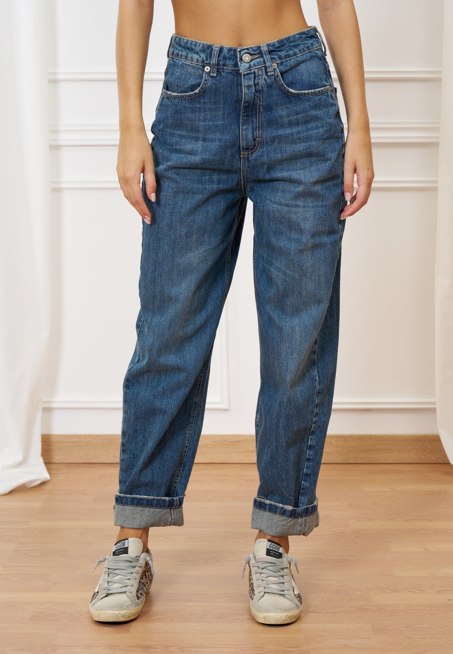 Jeans balloon vita alta