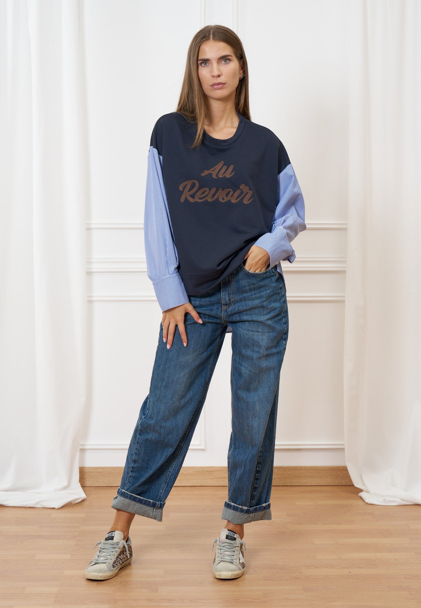 Jeans balloon vita alta