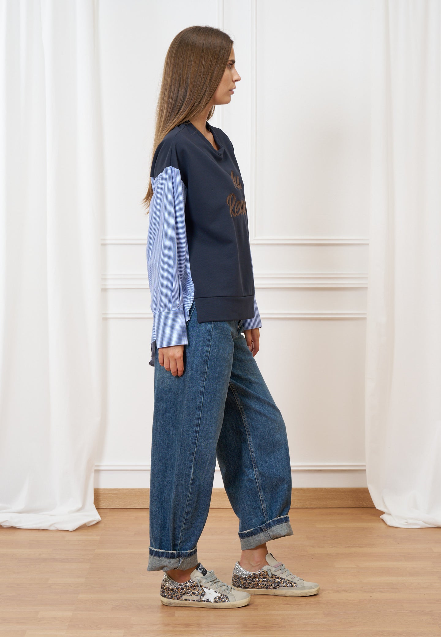 Jeans balloon vita alta