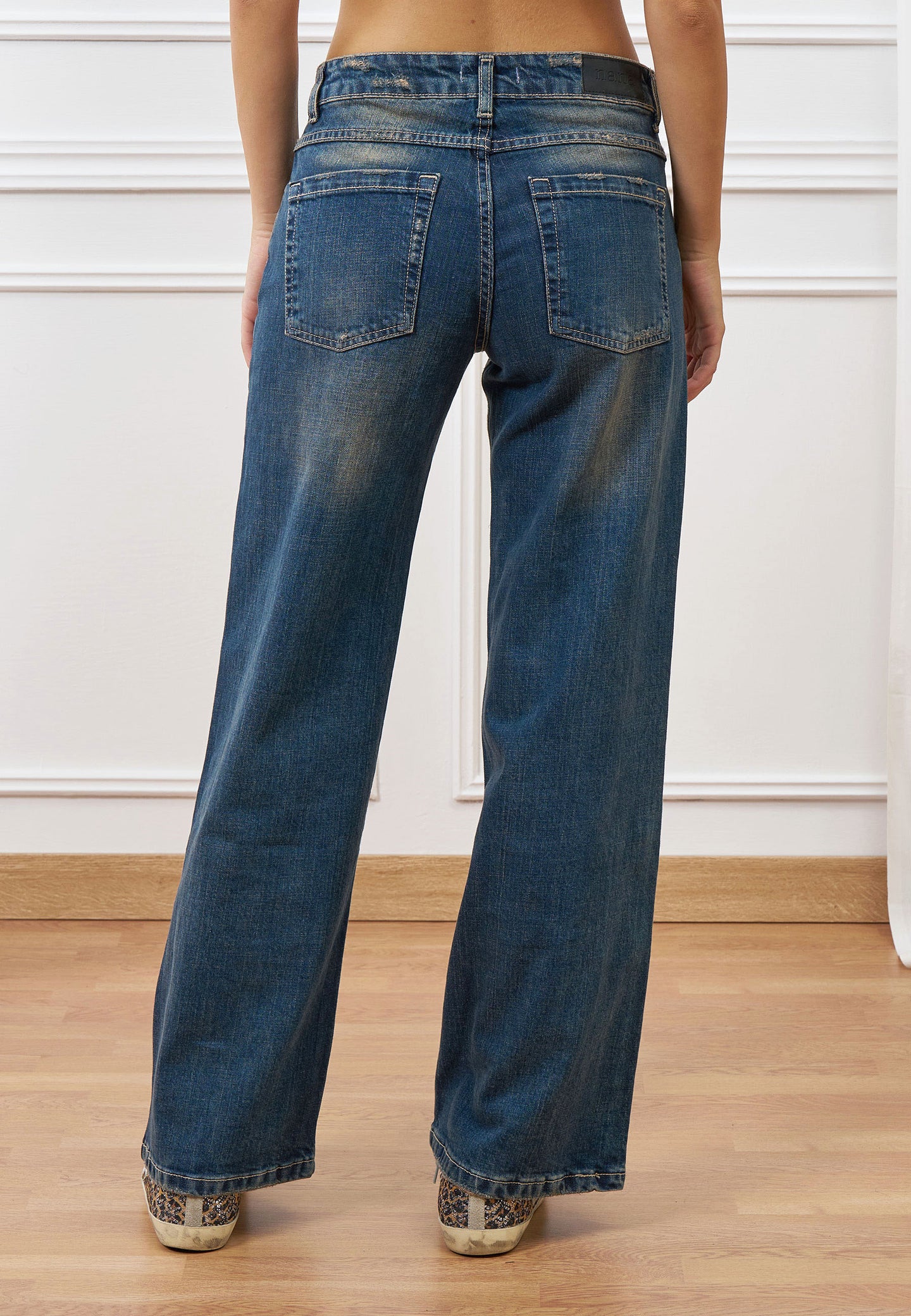 Jeans dritti vita alta