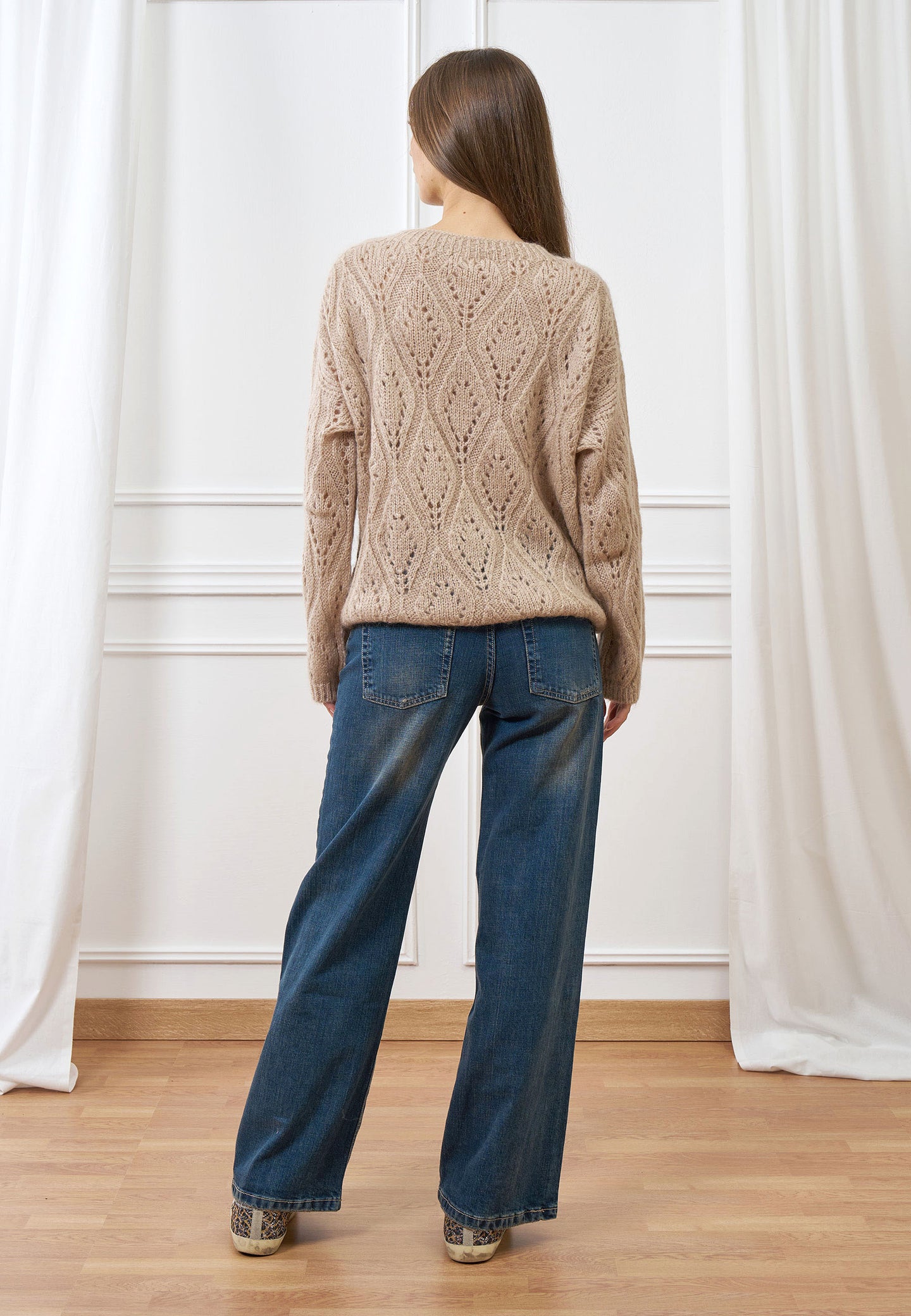 Jeans dritti vita alta