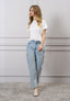 Jeans dritto vita alta