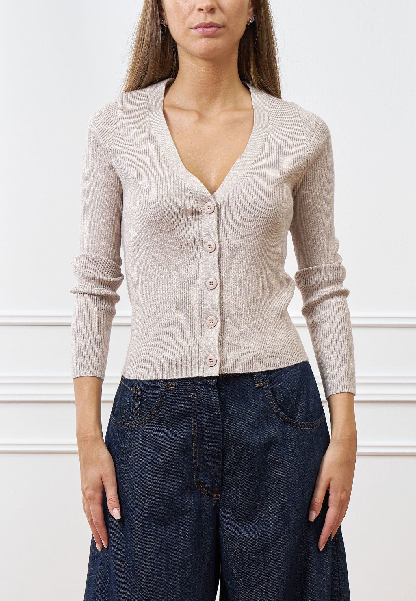 Jeans gamba ampia vita alta