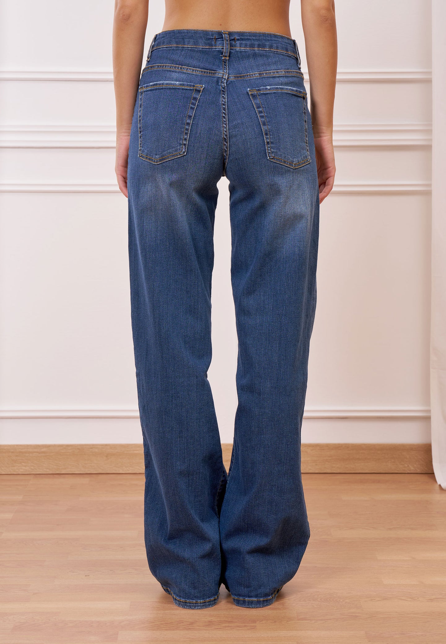 Jeans palazzo cinque tasche