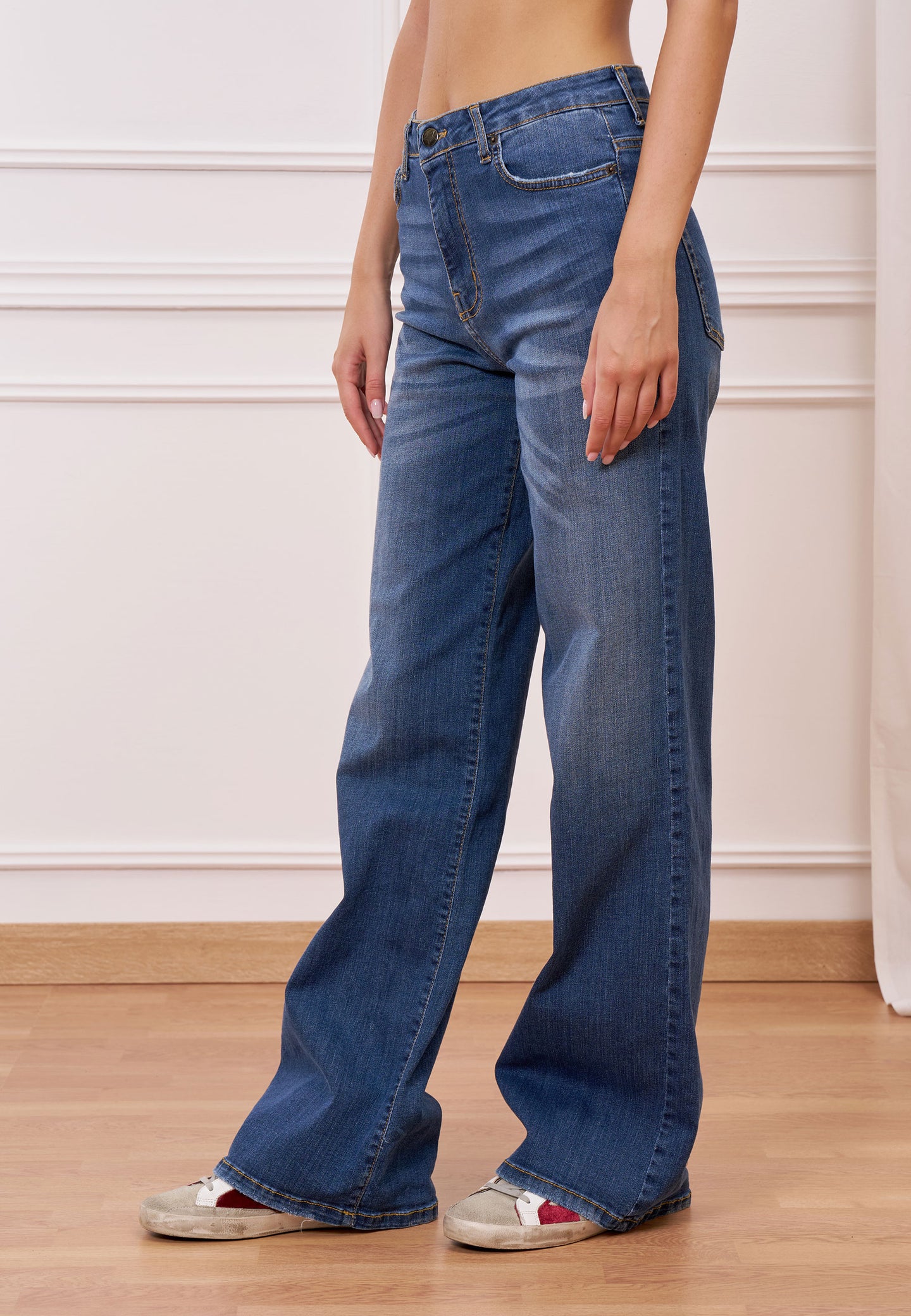 Jeans palazzo cinque tasche