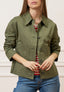 Giubbino in cotone con colletto - MILITARE
